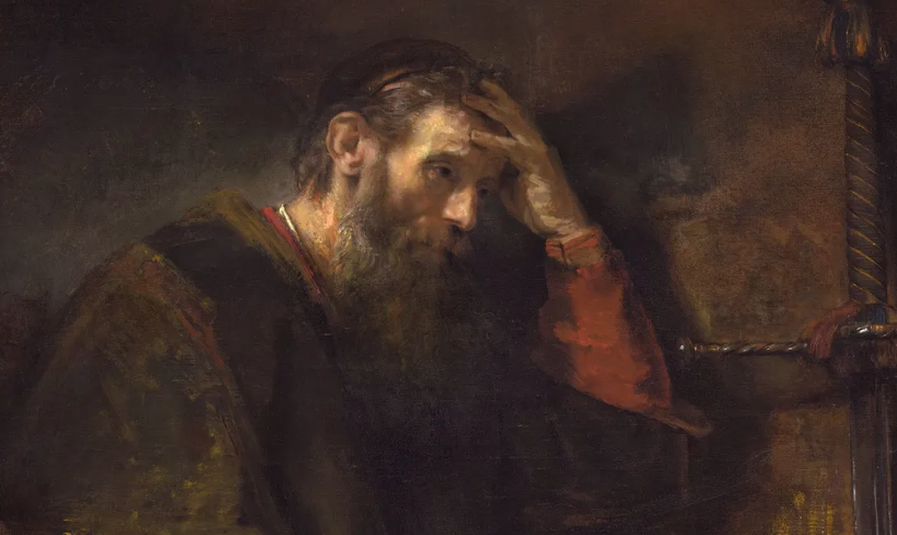 Paul thinking Rembrandt detail